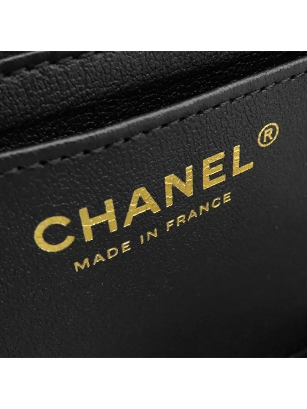 Chanel Shoulder Bag Mini Flap Lambskin Black White Champagne Gold Bicolor